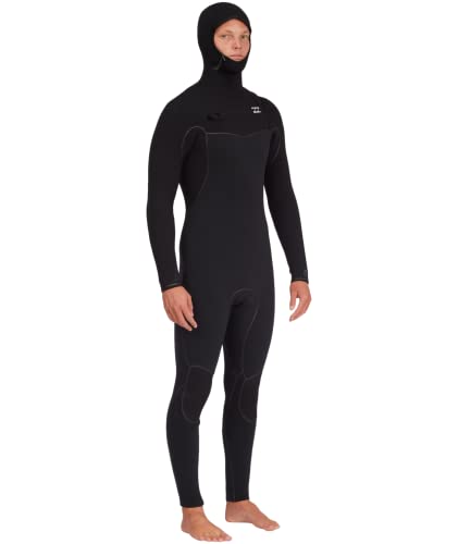 Billabong Mens 5/4mm Furnace Hooded Chest Zip Fullsuit Black 231 X-Large