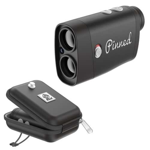 Pinned Golf Prism Slope Rangefinder | USB Rechargeable Distance Finder Black