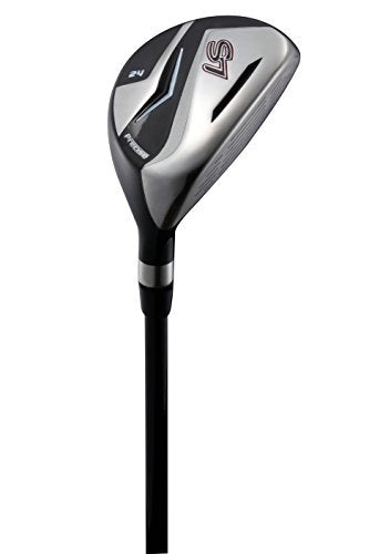 PRECISE Men's Golf Club Set Titanium Driver, Fairway Woods, Hybrid, Irons, Putter, Stand Bag, 4 H/C's Red