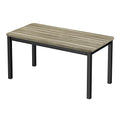 Correll Library Table New England Driftwood Finish Black