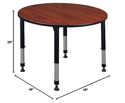 Regency Height Adjustable Round Classroom Table 48" Sangria
