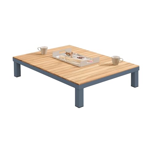 Armen Living Polo Outdoor Set Dark Grey Grey Powder Coat Finish