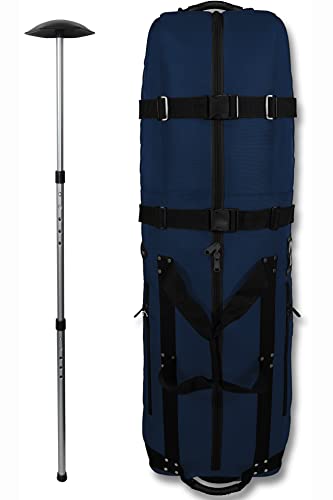 CaddyDaddy First Class Premium Soft-Sided Travel Cover Blue w/North Pole
