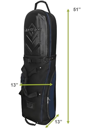 CaddyDaddy Enforcer Golf Travel Bag Soft-Sided Cover with Hard Top Protection Black/Blue