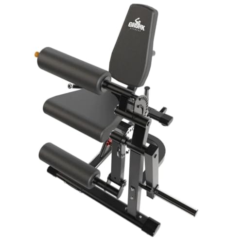 Gronk Fitness Leg Extension & Curl Machine - Adjustable Plate Loaded Bench