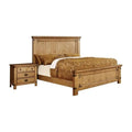 Furniture of America Sesco 2pc Elm Wood Bedroom Set Queen + Nightstand Brown