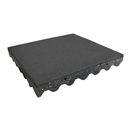 Rubber-Cal Eco-Safety Interlocking Playground Tiles 80 Pack Coal