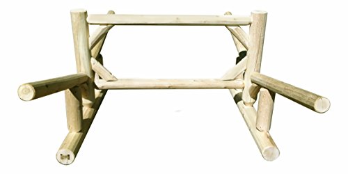 Log Kayak Rack 2-Place Double Sided Freestanding Kayak Storage Rack Unfinished