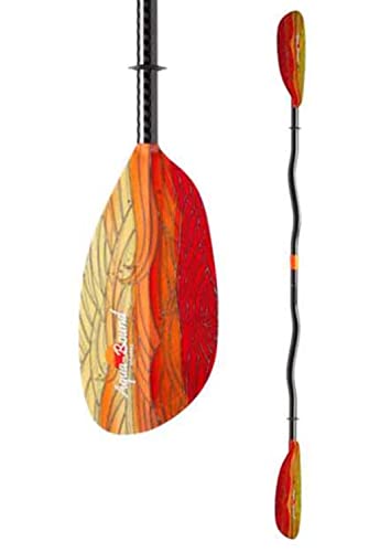 AQUA BOUND Fiberglass Kayak Paddle with Carbon Shaft & Posi-Lok Fuego