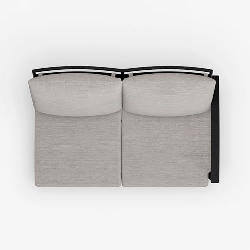 Winston Stanford Cushion Outdoor Loveseat with Left Arm Textured Pewter
