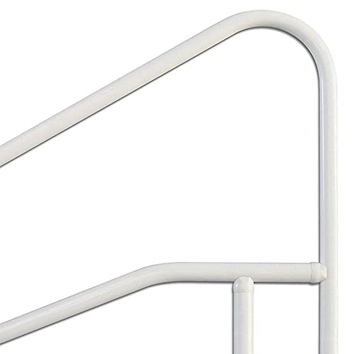 SAFTRON Cross Braced 3-Bend Pool Rail White