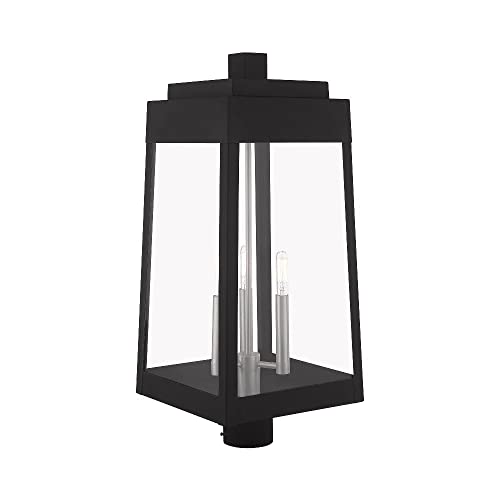 Livex Outdoor Post Top Lantern 24.75" Three Light Satin Brass