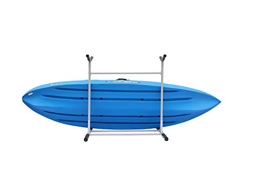 SPAREHAND Freestanding Triple Storage Rack for 3 Kayaks or SUPs Gray
