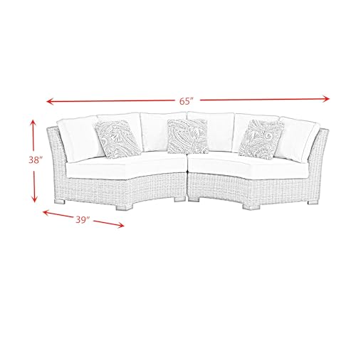 Picket House Furnishings Camal Curved Loveseat Charcoal