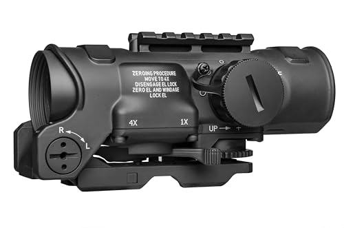 Elcan Specter DR Dual Role Optical Sight 1x/4 with 3MOA XOPTEK Micro Reflex Sight Black