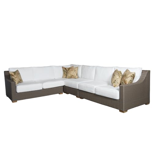 Padma's Plantation Nautilus Outdoor Loveseat Brown