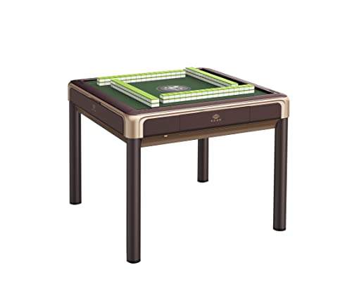usamjtable Automatic Mahjong Table Dining Style Dark Brown