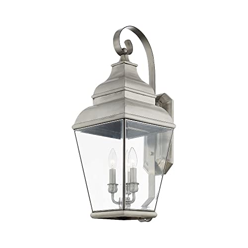 Livex Black Exeter 3 Light Outdoor Wall Lantern
