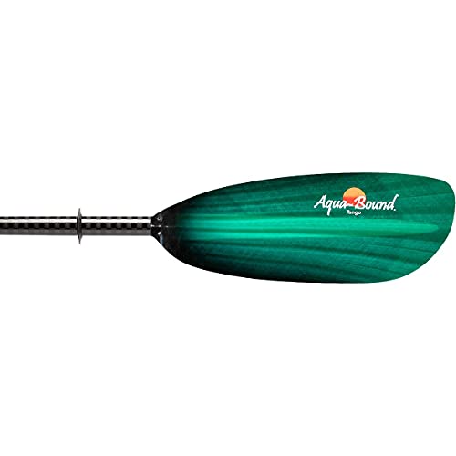AQUA BOUND Tango Fiberglass Bent Shaft 2-Piece Kayak Paddle GreenTide