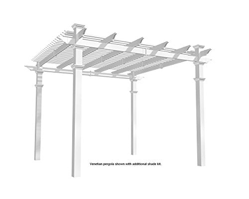 Vita 12x24 Foot Additional Shade Kit for White Vinyl Pergola