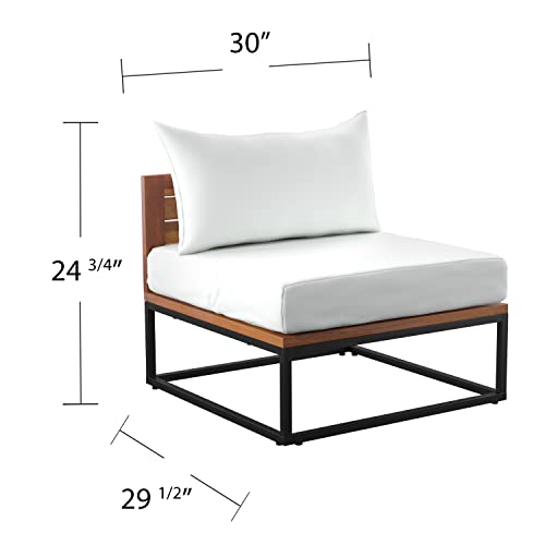 SEI Furniture Taradale Outdoor Coffee Table and Loveseat Set 2pc White