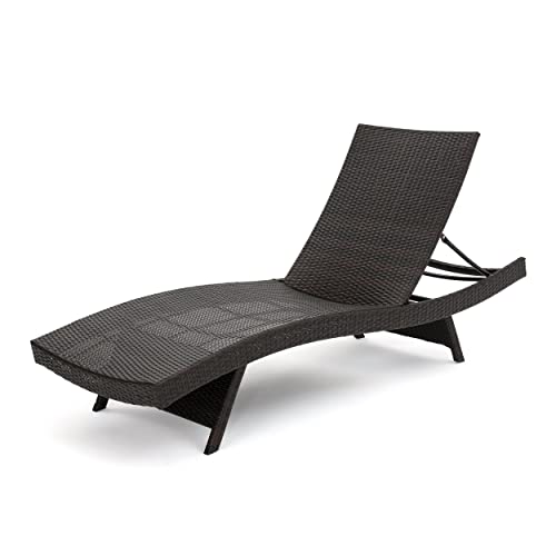Christopher Knight Home Salem Outdoor Wicker Chaise Lounge Chairs 4-Pcs Set Multibrown