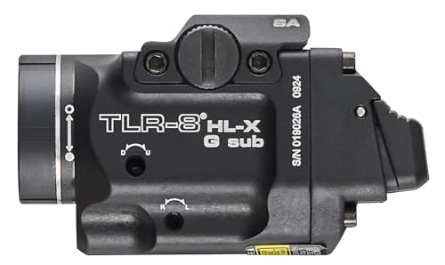 Streamlight TLR-8 HL-X G 1000-Lumen Tactical Flashlight with Green Laser for Springfield Armory Hellcat Black