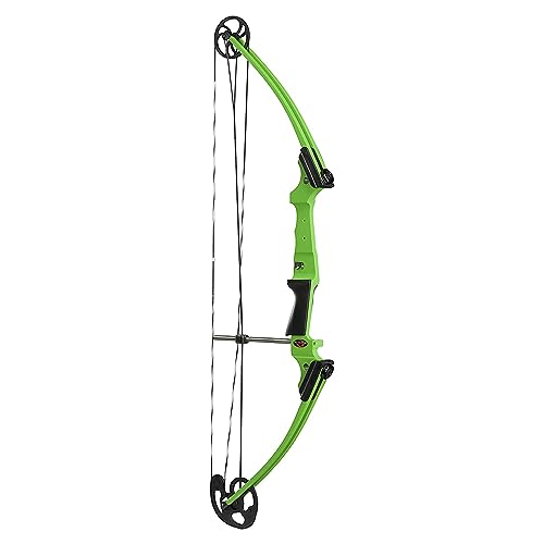 GENESIS Archery Compound Bow Adjustable Draw Length 15"-30" & Weight 10-20 lbs Left-Handed Green