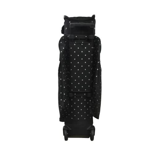 RJ GOLF RJ Sports Carter 14 Way Divider Top Transport Golf Cart Bag with Wheels/Handle Polka Dot