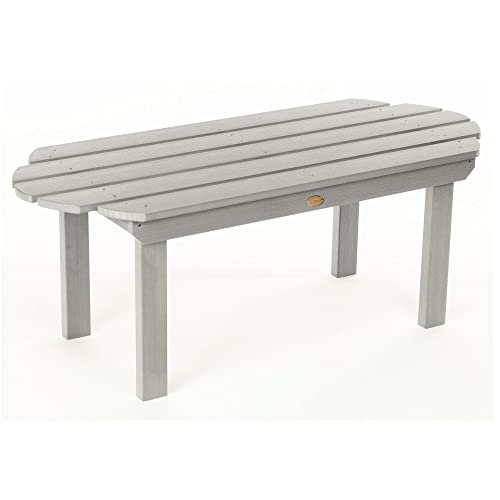 Highwood Classic Westport Adirondack 3-Piece Set, 2 Chairs & Coffee Table, Harbor Gray