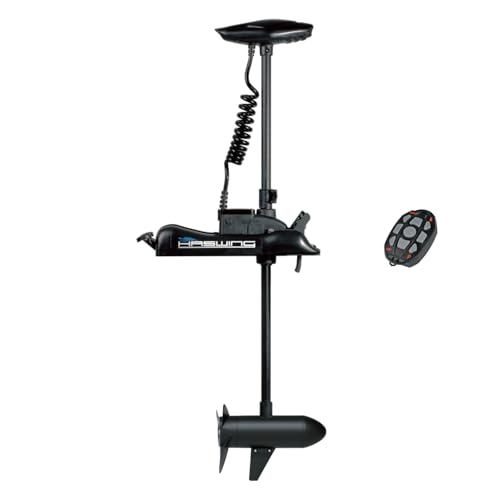 PARKHO HASWING Electric Trolling Motor 12V 55LB 48 Inch Shaft Black w/ Remote Control