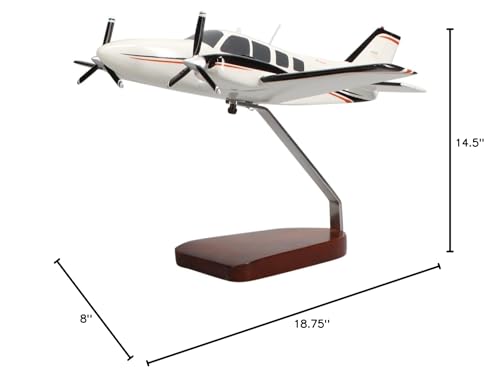 High Flying Models Beechcraft Baron G58 Large Mahogany Sculpture Multicolor