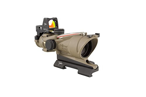 Trijicon 4x32mm ACOG Dual Illumination Red Crosshair Reticle FDE w/ RMR Type 2
