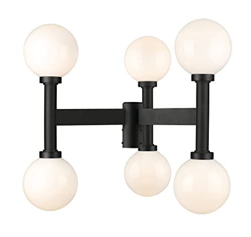 Z-Lite Laurent Outdoor Post 6-Light 360 Total Watts Black