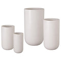 Emissary White Terrazzo Round Planters Set of 4 (19.5in, 23.5in, 29.5in, 35in)