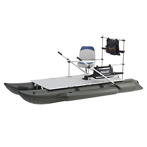 AQUOS 11.5ft Heavy-Duty Inflatable Pontoon Boat Green