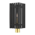 Livex 1 Light Black Outdoor Post Top Lantern Brass