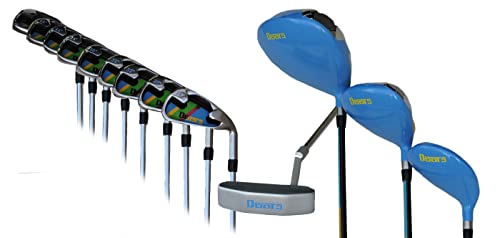 DROC Dbot5 Signature Series Men Golf Club Set and Golf Bag Turquoise Blue Black Silver Yellow Baby