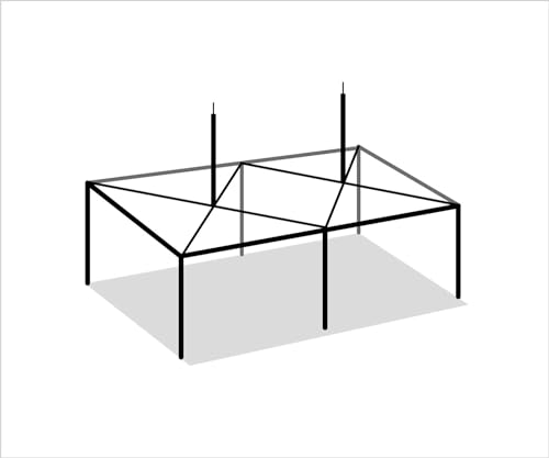 TentandTable 15' x 30' High Peak Canopy Tent Frame Only Silver