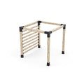 TOJAGRID Any Size Pergola Kit with Post Wall for 6x6 Wood Posts Black