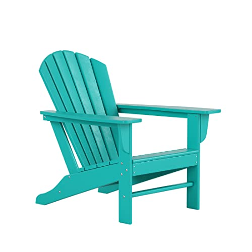 WestinTrends Dylan Adirondack Chairs Set of 8 All Weather Poly Lumber Outdoor Patio Turquoise
