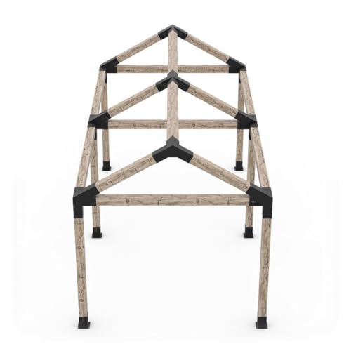 TOJAGRID Grid 30 Double Pergola Kit for 6x6 Wood Posts