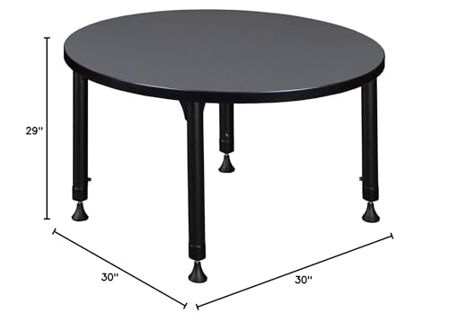 Regency Height Adjustable Square Classroom Table 30" Slate