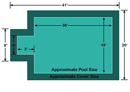 Loop-Loc In-Ground Pool Safety Cover Green 18' x 36' Rectangle Ultra-Loc III