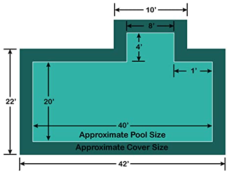 Loop-Loc Green 20' x 40' Rectangle Pool Safety Cover with Offset Step