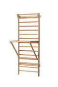 Beyond Balance Stall Bar Training Tower with Adjustable Pull-Up Dip Bar Attachment - Beech Rungs