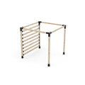 TOJAGRID Any Size Pergola Kit with Post Wall for 4x4 Wood Graphite