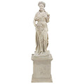 Design Toscano Spring Woman of the Four Seasons Garden Statue & Plinth 89 inch Faux Limestone