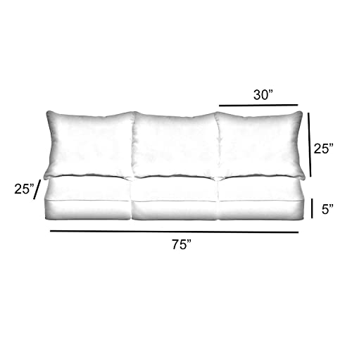 Sorra Home Salix Outdoor/Indoor Cushion Set 27x30x5 Blue 6 Count