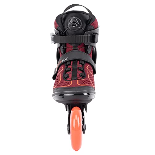K2 Alexis 90 BOA Women's Inline Skates Burgundy/Orange 4.0